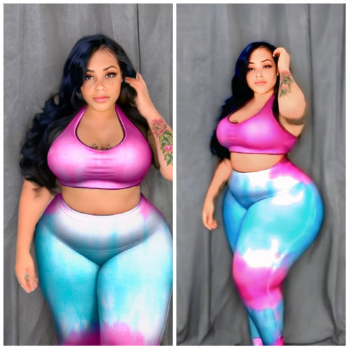 "Dream Swirl All-Over Print Plus Size Leggings